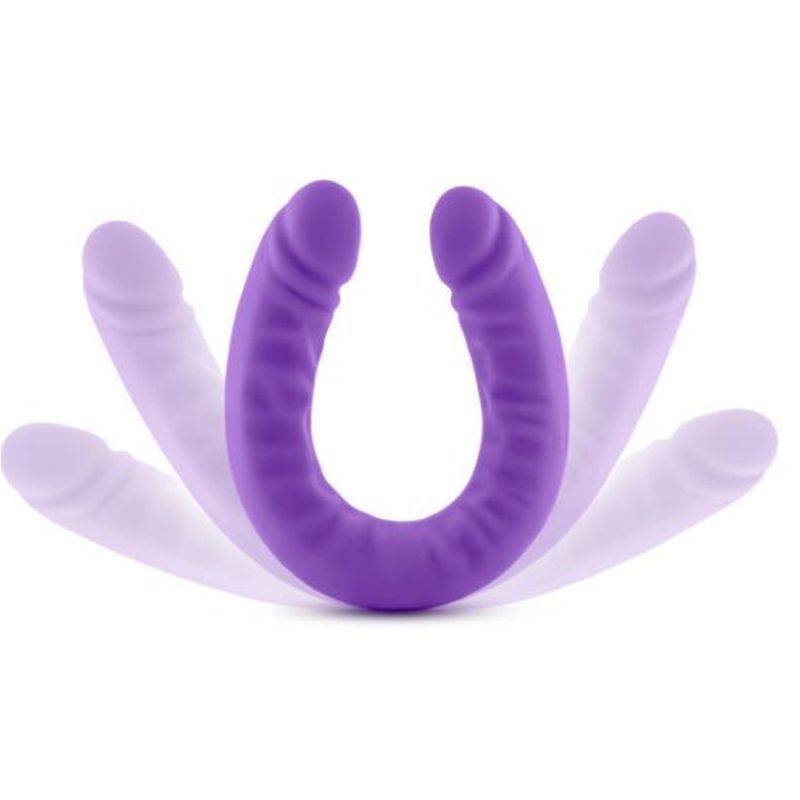 Ruse Silicone Slim 18in Purple Double Dong