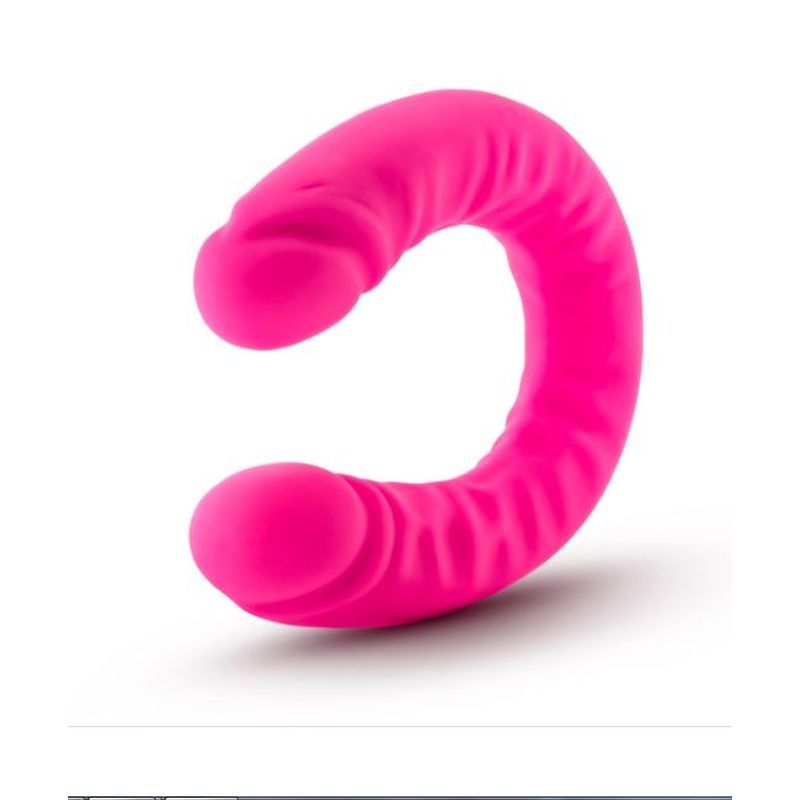 Ruse Silicone Slim 18in Hot Pink Double Dong