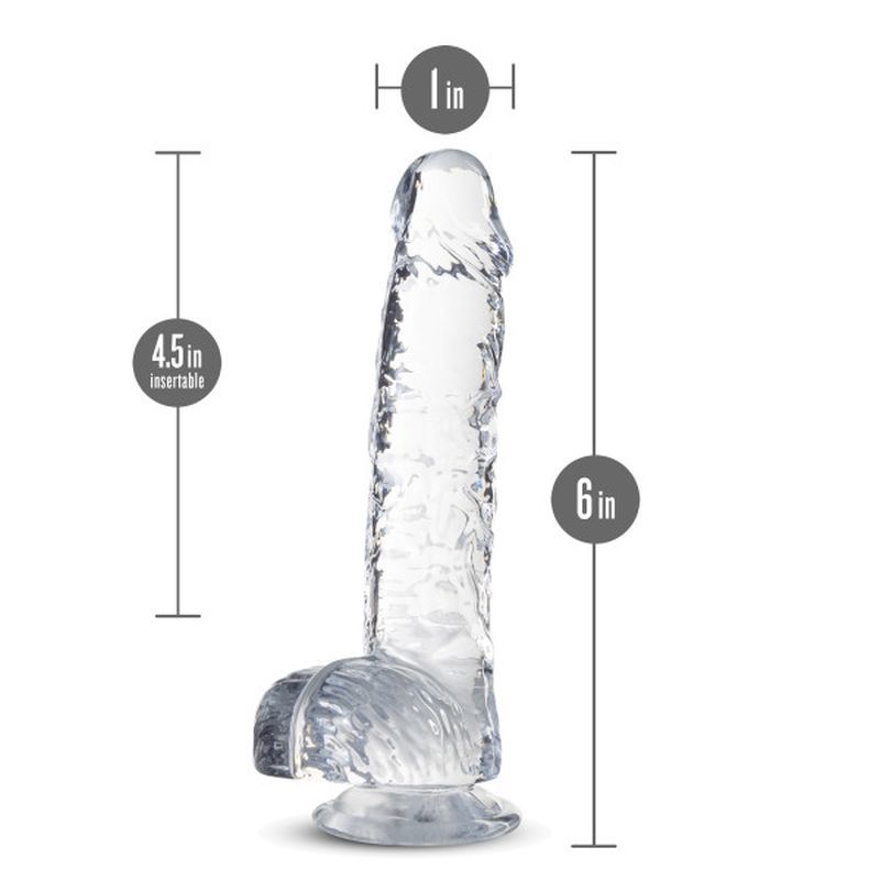 Naturally Yours 6" Crystaline Dildo Diamond