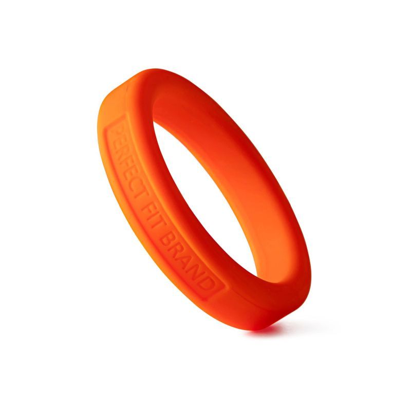 Classic Silicone Medium Stretch Penis Ring 44mm Orange