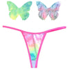 Rainbow Sherbet Tie Die Butterfly Pastie and Panty Set