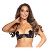 Wetlook Half Cup Zip Bra Black