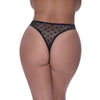 High Waist Micro Star Thong Black