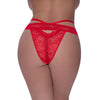 Peek-A-Boo Cheeky Panty Red