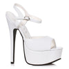 Stiletto Sandal White 6.5in