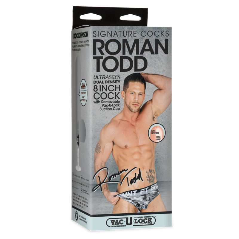 Roman Todd 8in Ultraskyn Cock w Removable Vac-U-Lock Suction Cup Vanilla