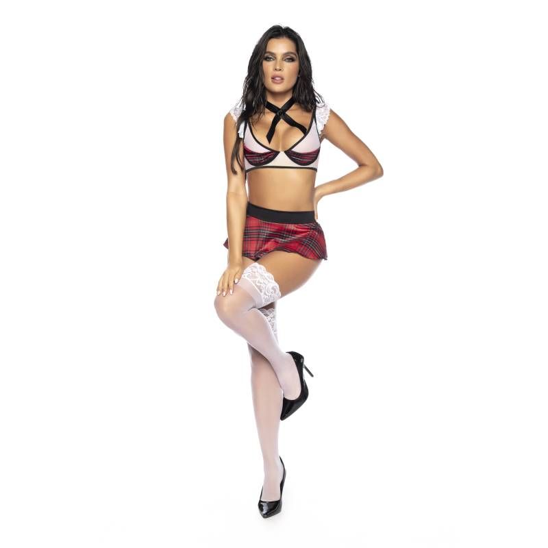 4 Pc Sexy Schoolgirl Costume