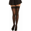 Dreamgirl Back Seam Sheer Thigh High Stockings Black