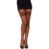 Dreamgirl Back Seam Fishnet Thigh High Stockings Espresso