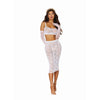 Dreamgirl Bralette and Slip Skirt White-12921-WHT-O/S