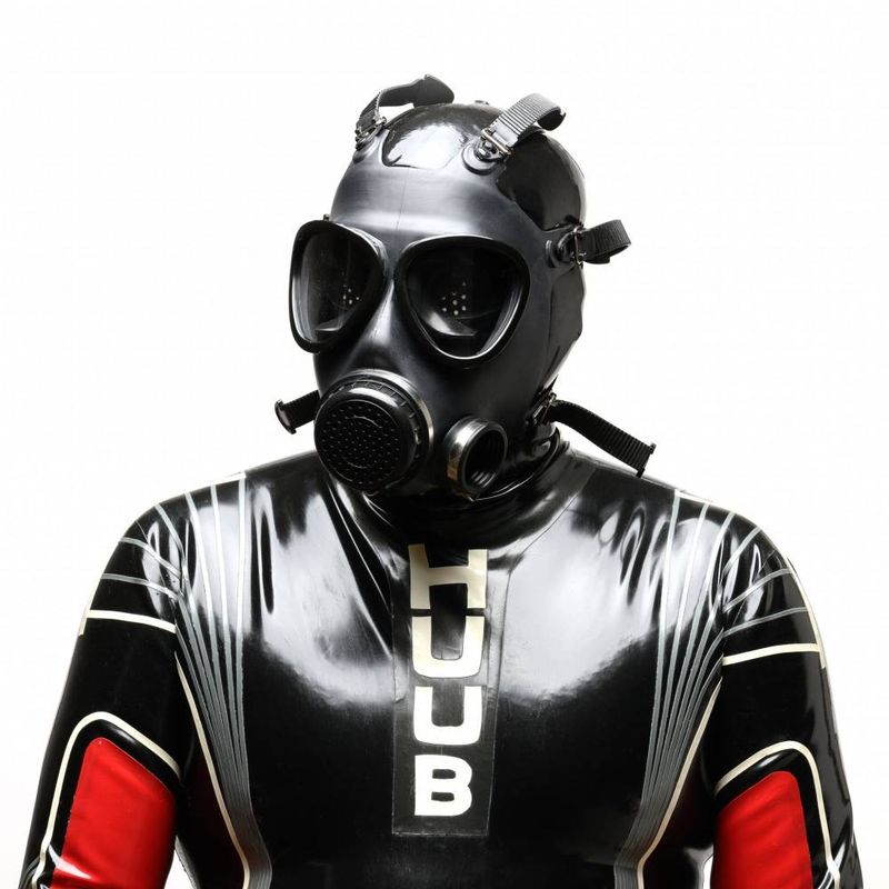 Military Adjustable Strap Rubber Gas Mask-23059