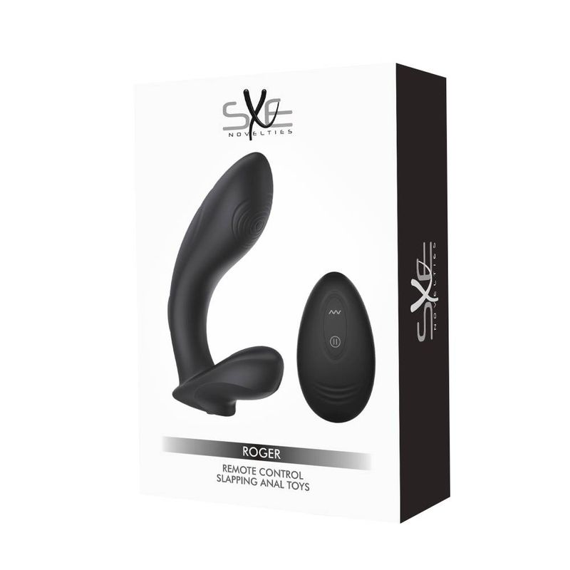 SXE Roger Remote Control Vibrating and Slapping Anal Dildo