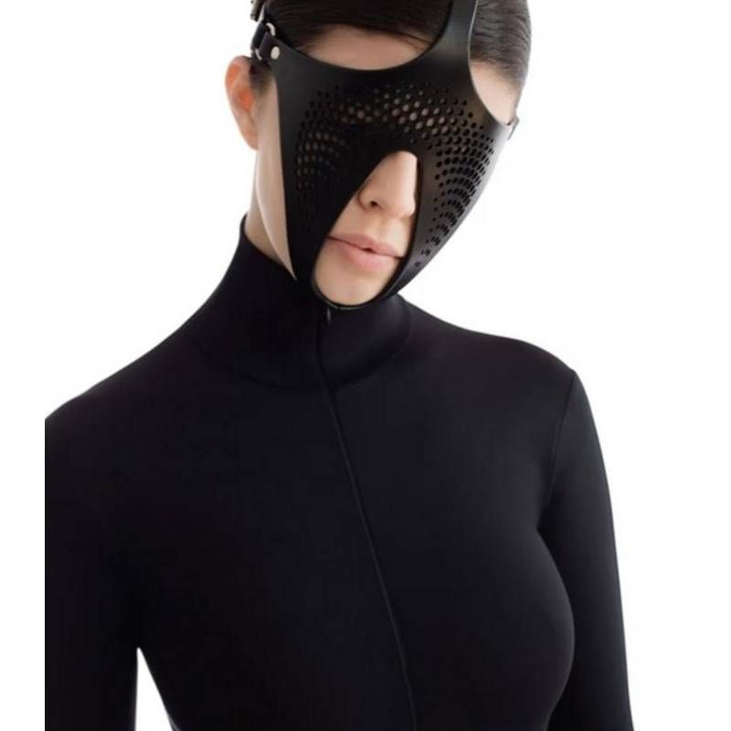 Ex Machina Genuine Leather Mask Black