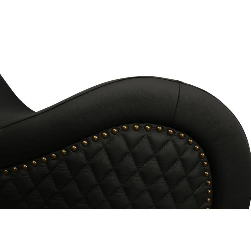 Kama Sutra Mebon Chaise Love Lounge Studded and Quilted Black