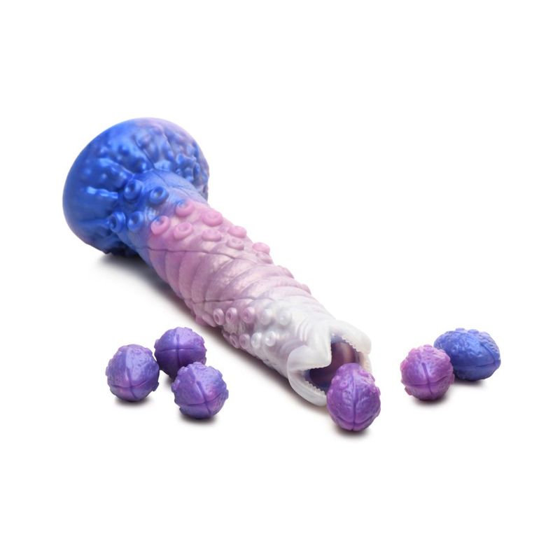 Tenta-Queen Ovipositor Silicone Dildo with Eggs