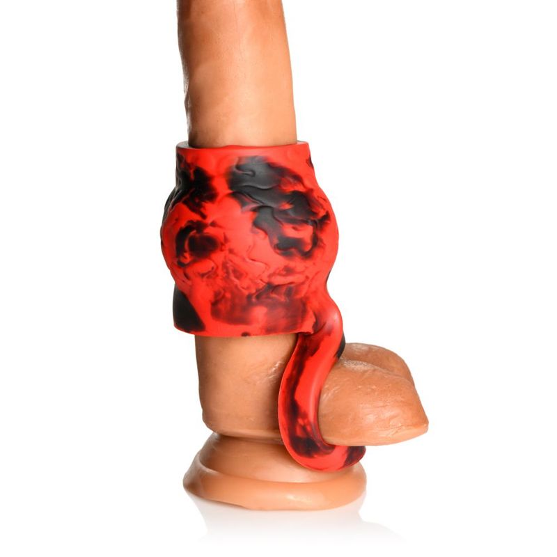 Hell Hound Silicone Penis Sleeve + Ball Stretcher