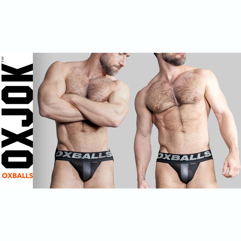 Oxballs Airmesh Swagger Jockstrap Tar Black-JOK-1010-BLK-M