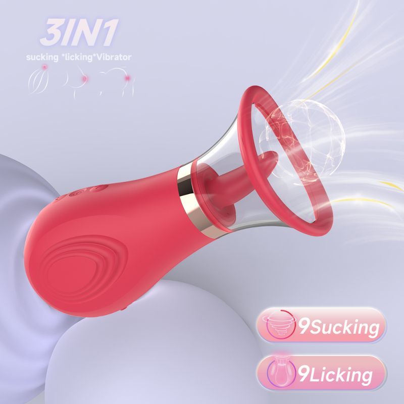 3-in-1 Sucking Licking Tickling Stimulator-SHD-S552