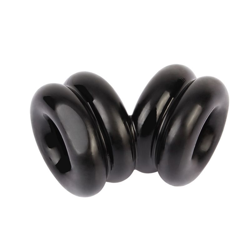 Double Stacked Dual Pleasure Ring Black-CN-140328392