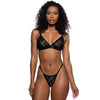 Playboy Burnout Bunny 2 Pc Black-PBLI204-BLK-OS
