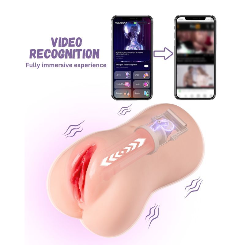 Eliza App Controlled Thrusting Vibrating Realistic Vaginal Masturbator-SQ-MAR60070L
