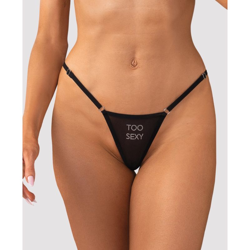 Too Sexy Thong-7738-BLK-S/M