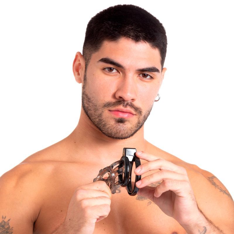 Gladiator Size 1 Soft Cock Cage with Pussification Plug-SF-23812M
