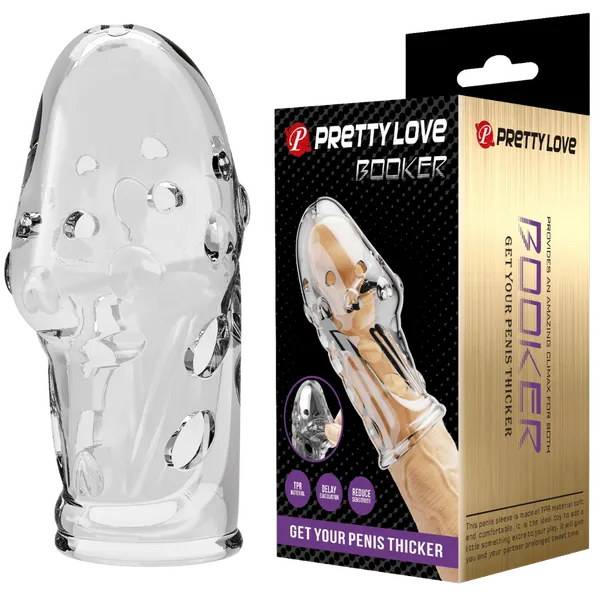 Penis Sleeve - Booker (Clear)-BI-026289M