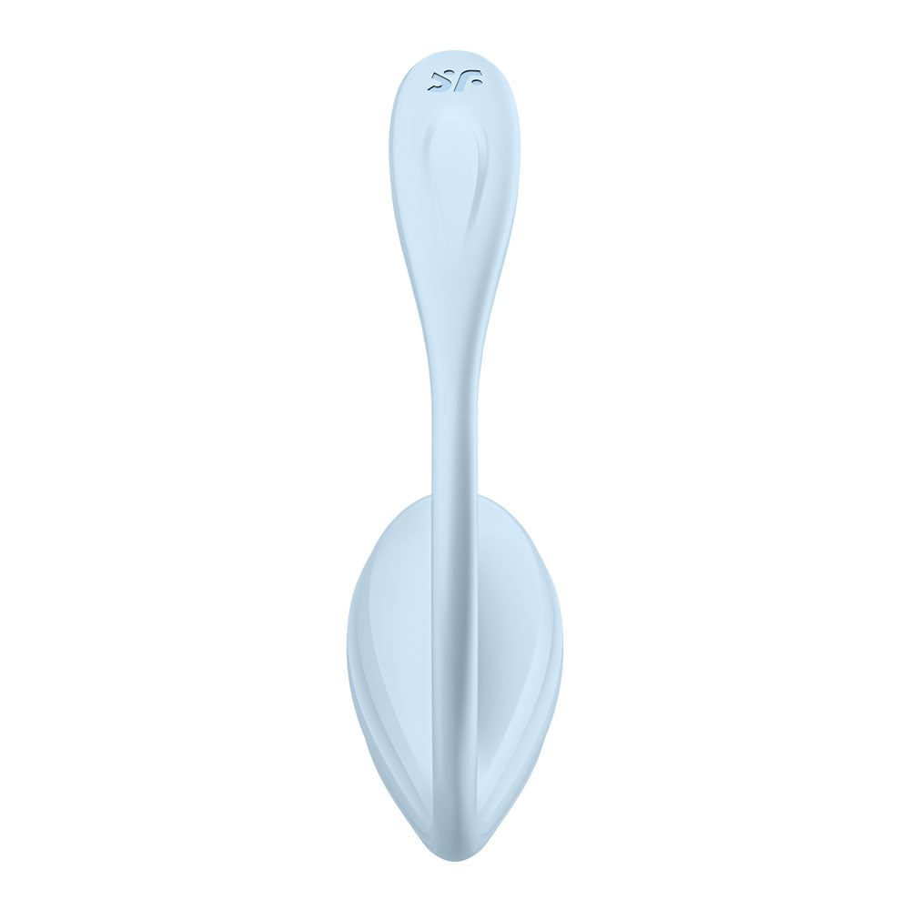 Satisfyer Smooth Petal - Light Blue - Light Blue USB Rechargeable Wearable Stimulator with App Control-4002743