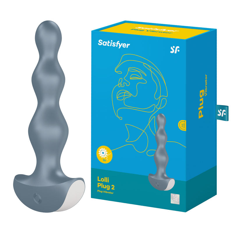 Satisfyer Lolli-Plug 2 - Gray Vibrating Anal Beads - 4003269