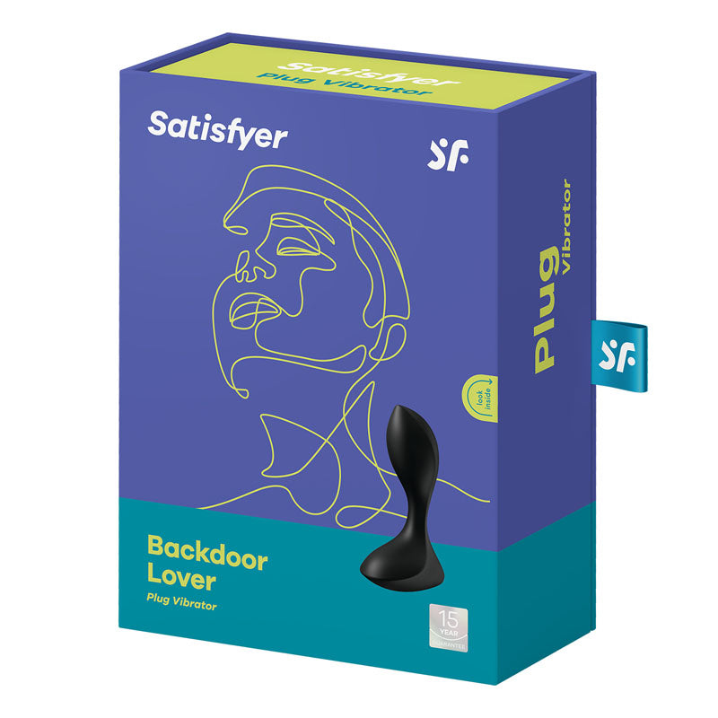 Satisfyer Backdoor Lover - Black USB Rechargeable Vibrating Butt Plug-4004181