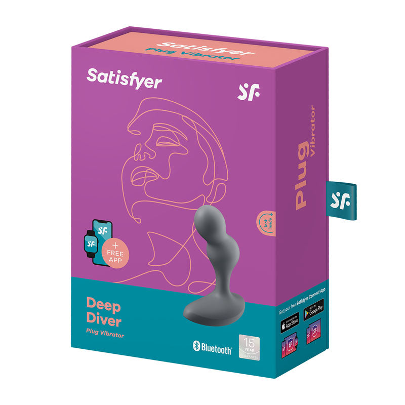 Satisfyer Deep Diver - Black Vibrating Butt Plug with App Control-4006796