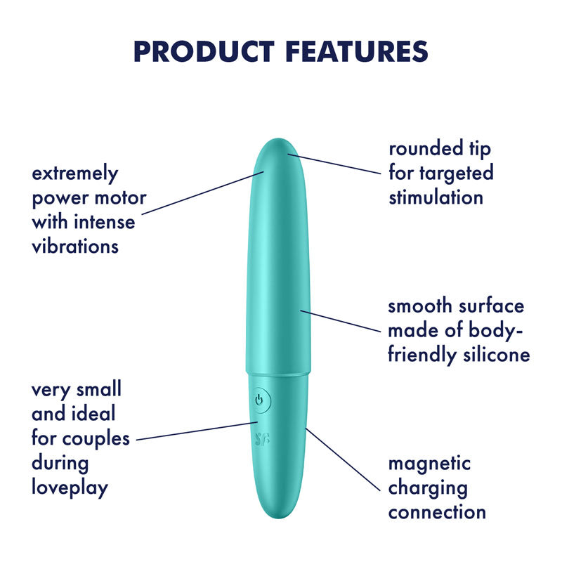 Satisfyer Ultra Power Bullet 6 - Turquoise USB Rechargeable Bullet-4007687