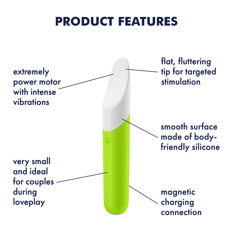 Satisfyer Ultra Power Bullet 7 - Green USB Rechargeable Bullet-4007694