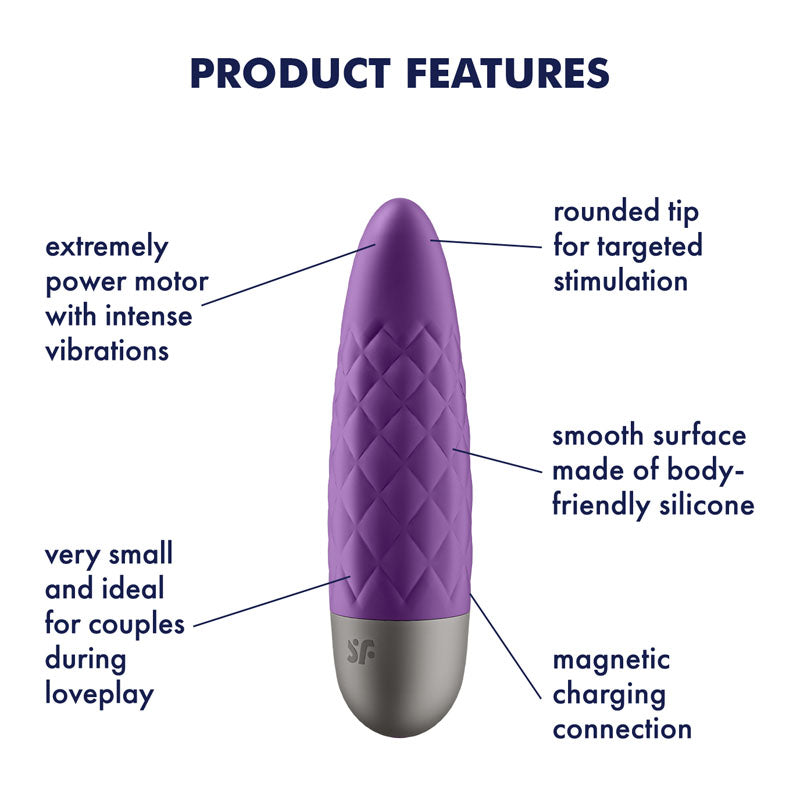 Satisfyer Ultra Power Bullet 5 - Purple USB Rechargeable Bullet-4007786