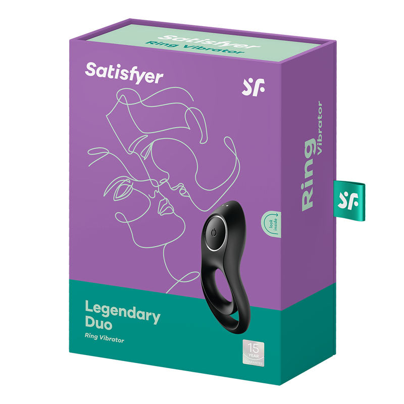 Satisfyer Legendary Duo - Black USB Rechargeable Cock & Balls Ring-4009902