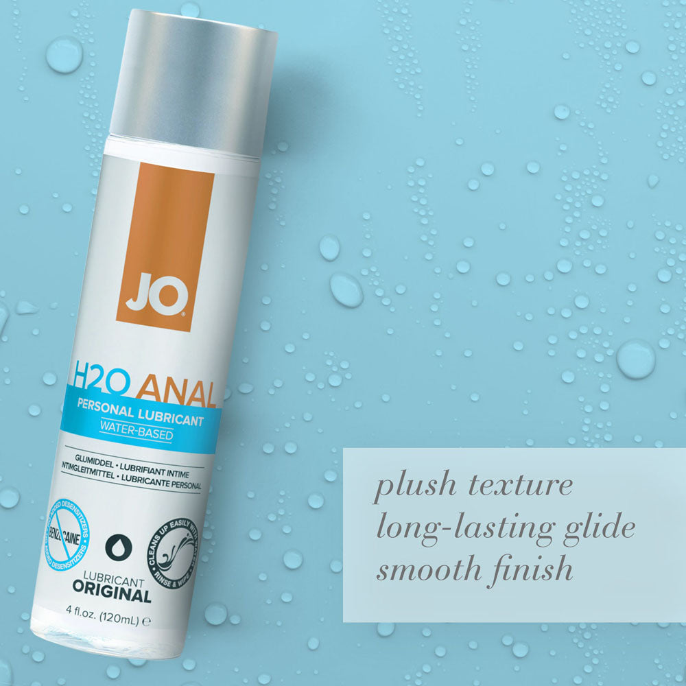 JO H2O Anal Lube - 120 mL - Water Based Anal Lubricant - 120 ml Bottle-40107