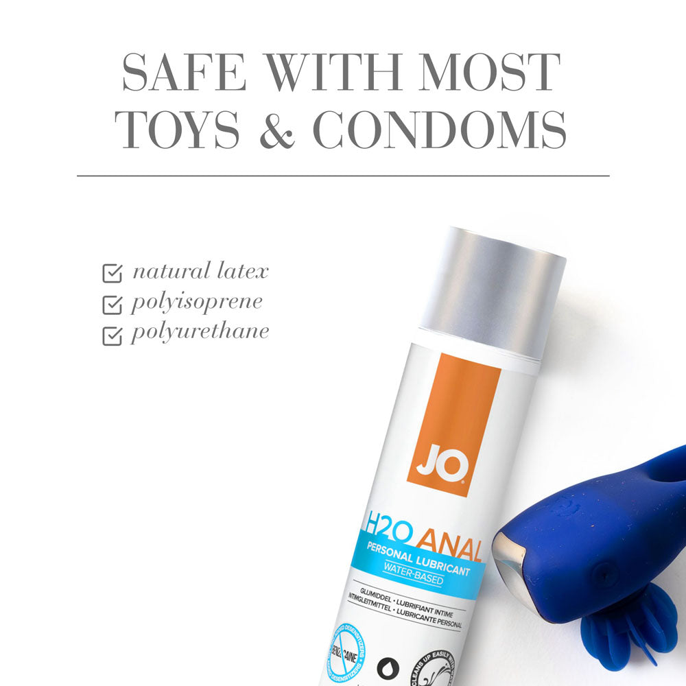JO H2O Anal Lube - 240 mL - Water Based Anal Lubricant - 240 ml Bottle-40108