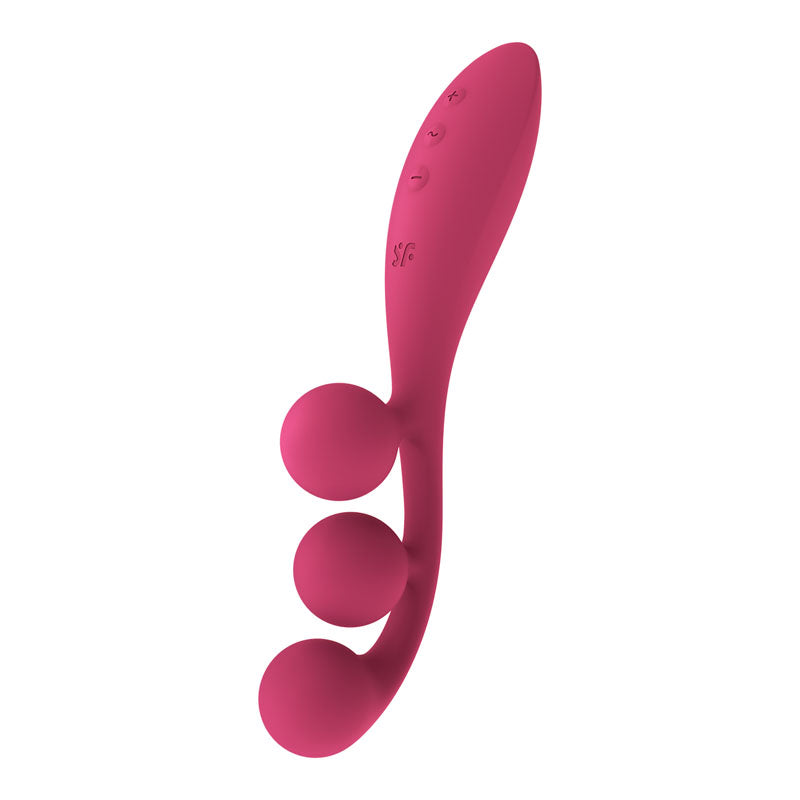 Satisfyer Tri Ball 1 - Red USB Rechargeable 3-Motor Vibrator-4018263