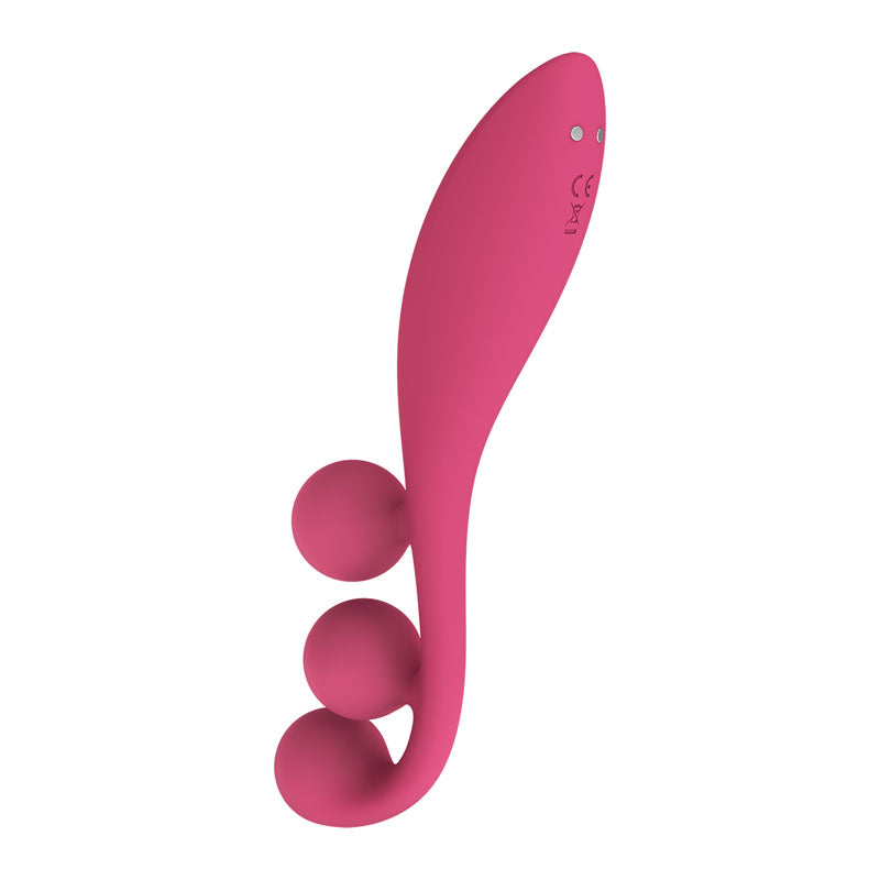 Satisfyer Tri Ball 1 - Red USB Rechargeable 3-Motor Vibrator-4018263