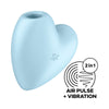 Satisfyer Cutie Heart - Blue - Blue USB Rechargeable Air Pulsation Stimulator with Vibration - 4037271
