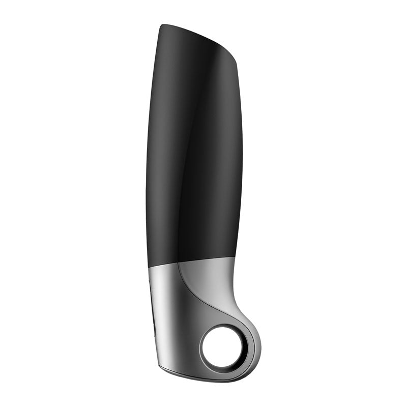 Satisfyer Power Masturbator - Black USB Rechargeable Vibrating Masturbator with App Control-4037332