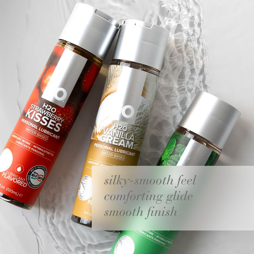 JO H2O Vanilla Cream Lube - 120 mL - Vanilla Flavoured Water Based Lubricant - 120 ml Bottle-40384