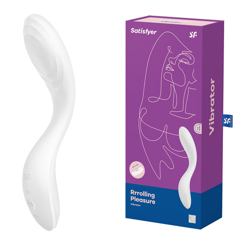 Satisfyer Rrrolling Pleasure - White USB Rechargeable Vibrator-4043982