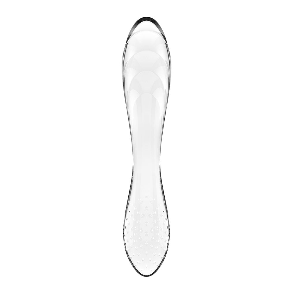 Satisfyer Dazzling Crystal 1 - Clear - Clear Glass Double Ended Dildo-4045658