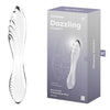 Satisfyer Dazzling Crystal 1 - Clear - Clear Glass Double Ended Dildo-4045658