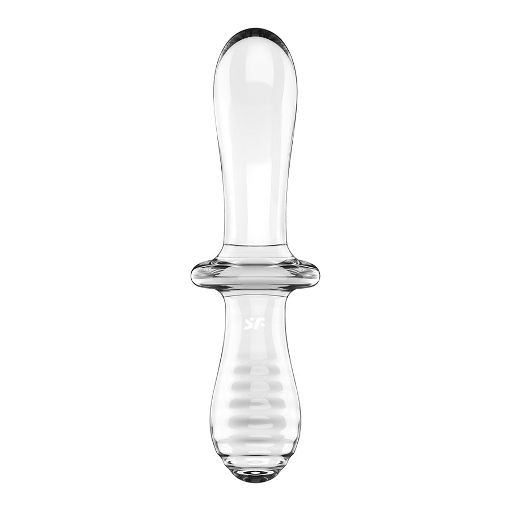 Satisfyer Double Crystal - Clear Glass Double Ended Dildo-4045665