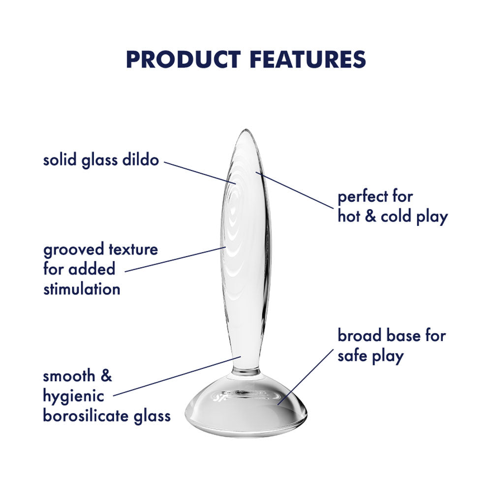 Satisfyer Sparkling Crystal - Clear Glass Butt Plug-4045672