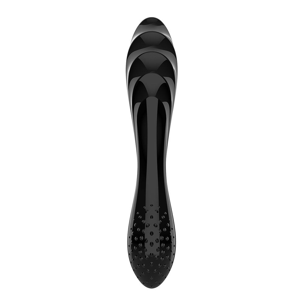 Satisfyer Dazzling Crystal 1 - Black - Black Glass Double Ended Dildo-4045924