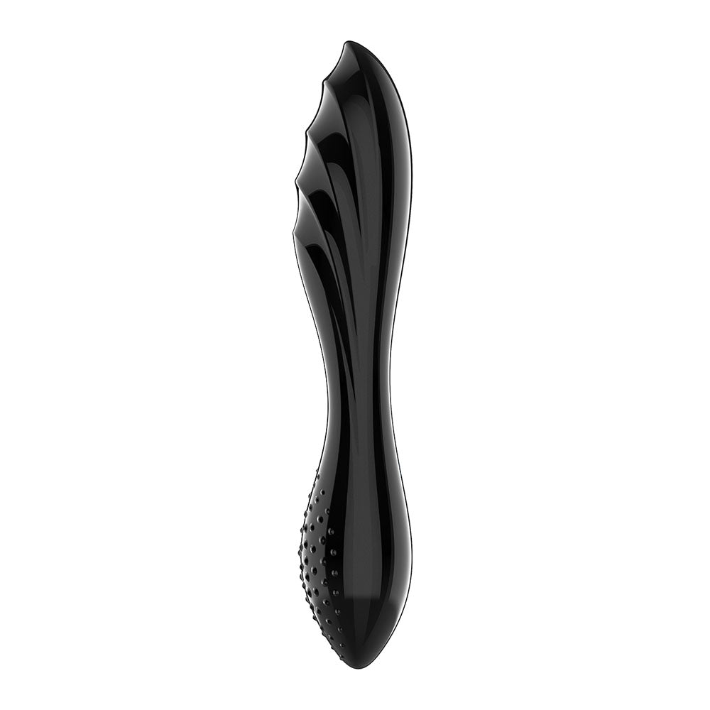 Satisfyer Dazzling Crystal 1 - Black - Black Glass Double Ended Dildo-4045924